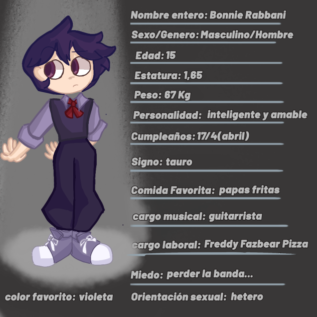 Bonnie fnafVY ficha