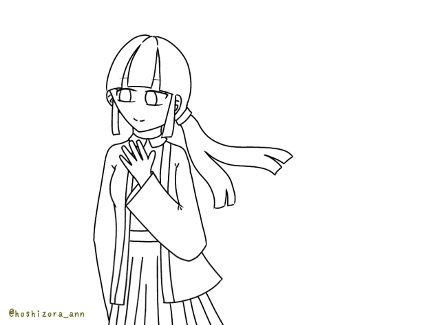秋風　塗り絵
