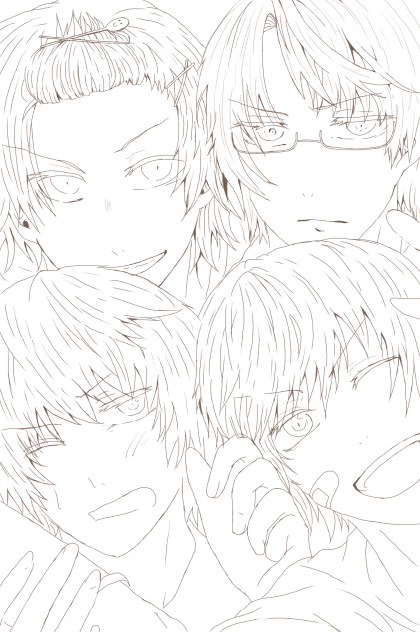 boys .線画