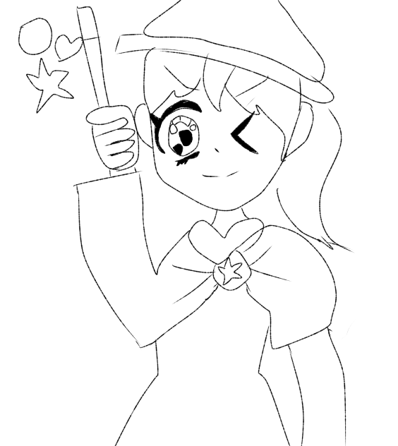 魔女の魔法「線画」