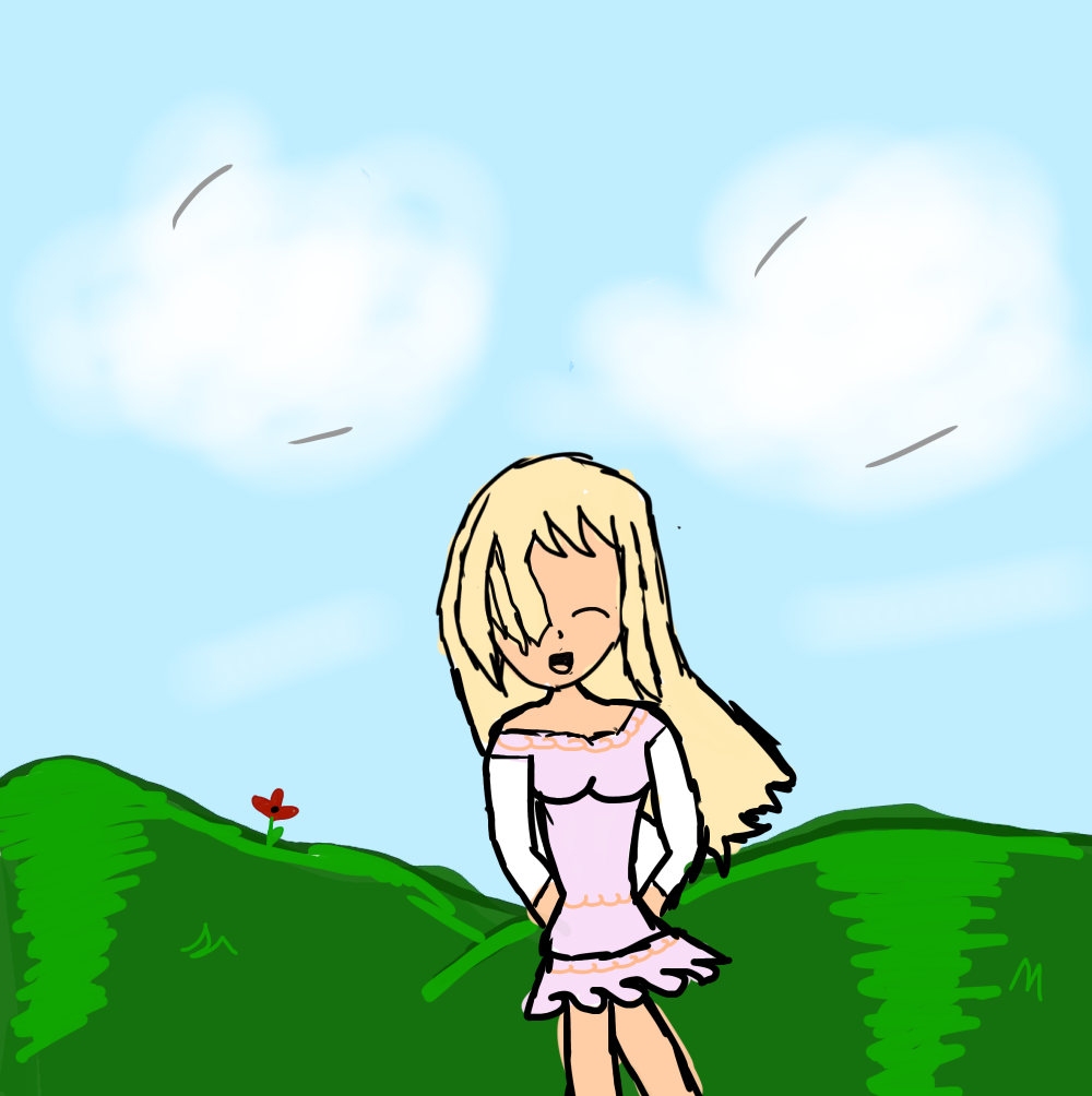 Girl in the wind - ibisPaint