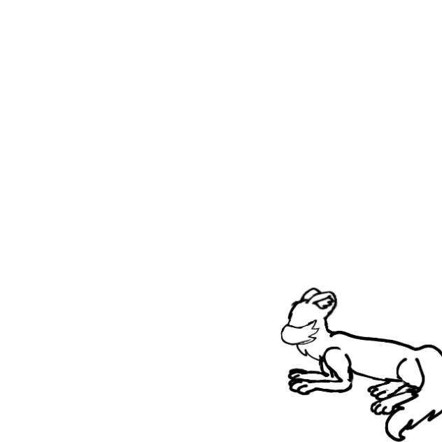 Fox jumping and walking off - ibisPaint
