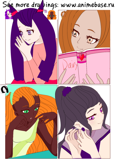 My ocs with different hair styles