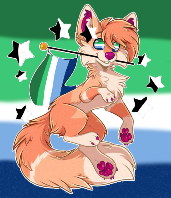 Gay wolfy flag