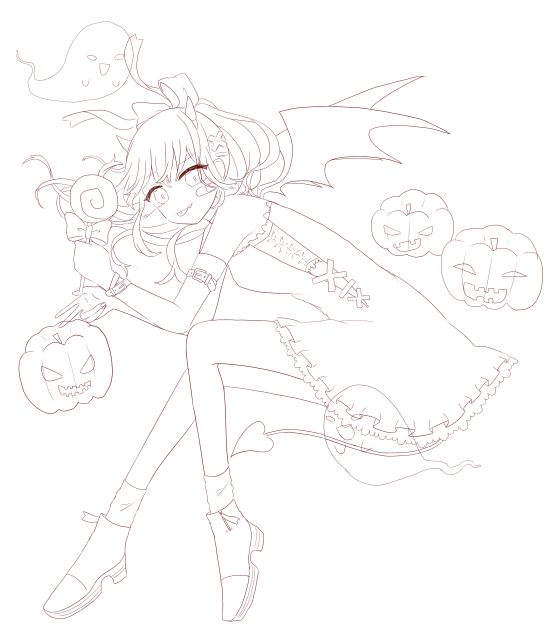 【線画】Halloween🎃