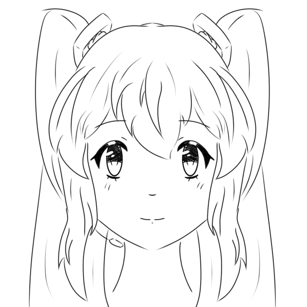 Hatsune Miku line art