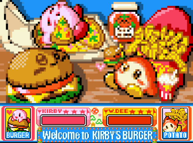 【ドット絵】バーガーカービィ