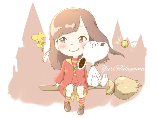 ハリポタ&スヌーピー 依頼絵