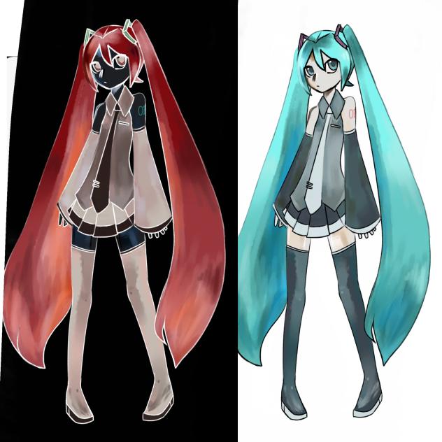 drawing miku inverted
