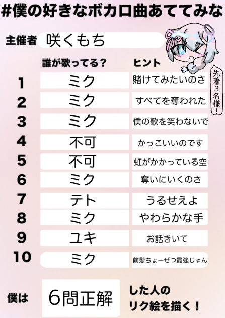 あててみな！