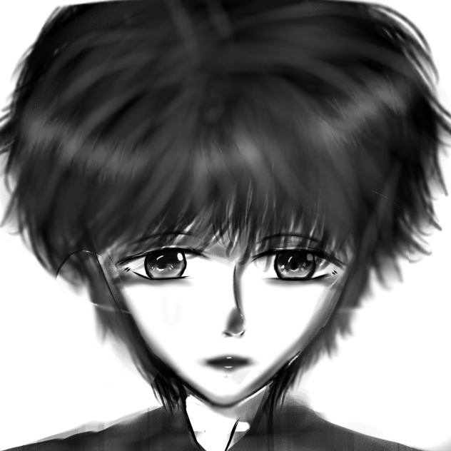 black and white