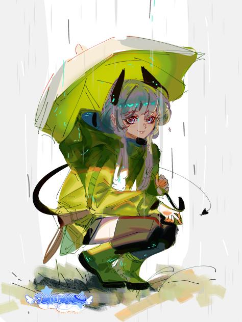In the rain