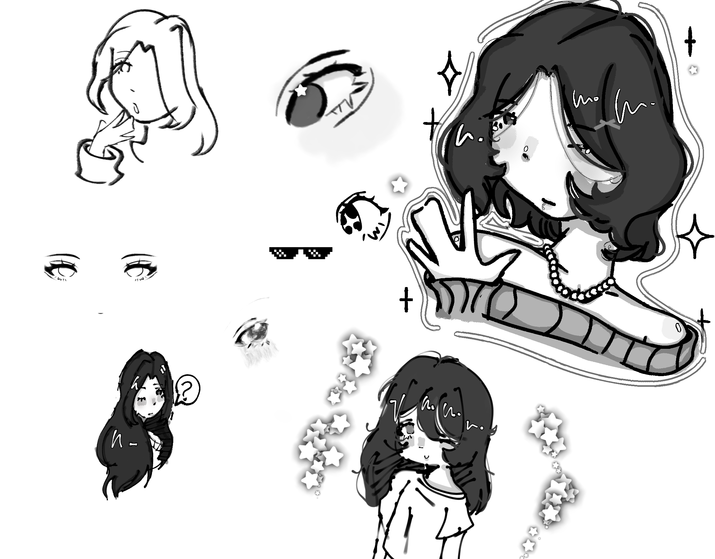 doodles with new brushies - ibisPaint