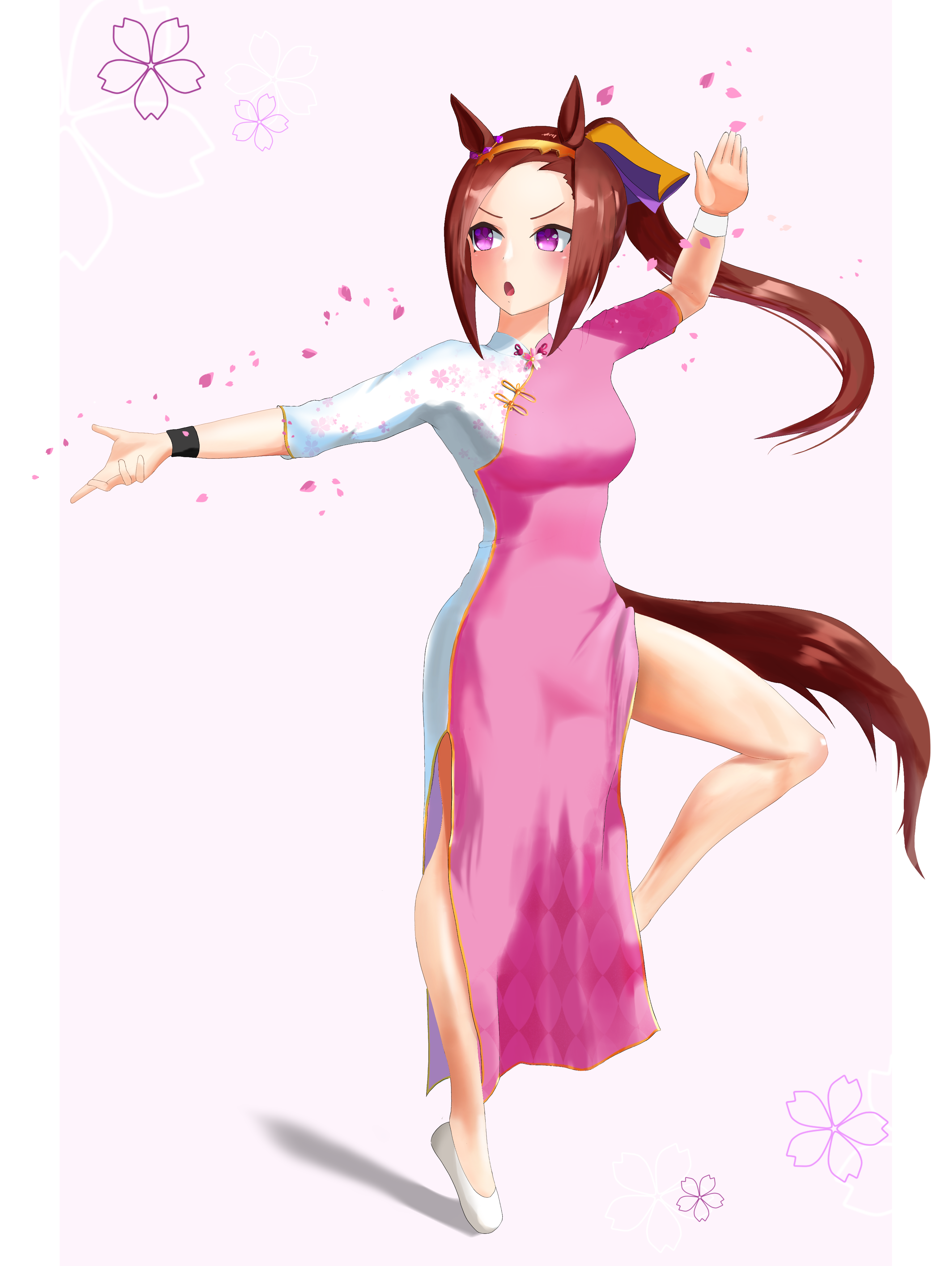 サクラバクシンオー チャイナドレス Ibispaint