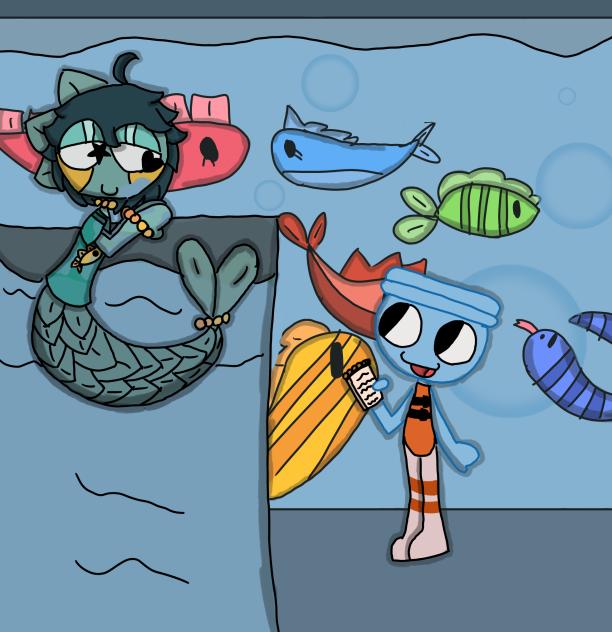 MY OC X FIN THEY LOOK SO CUTE