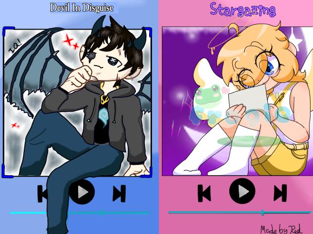 Musical Angel and Demon 💙🩷