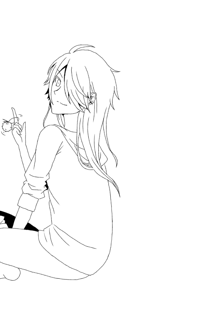 獅子王 髪下ろしてやった 線画 Ibispaint