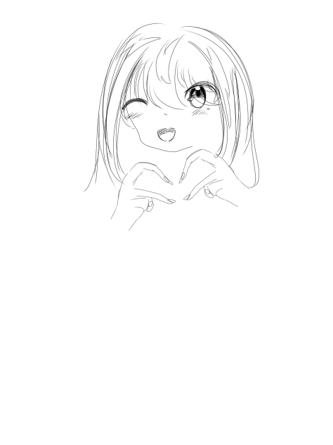 いつもと違う感じのキャラ系の練習イラスト！