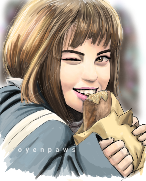 eating bread