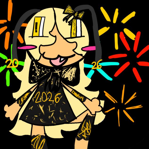 New years with my oc holly!!
