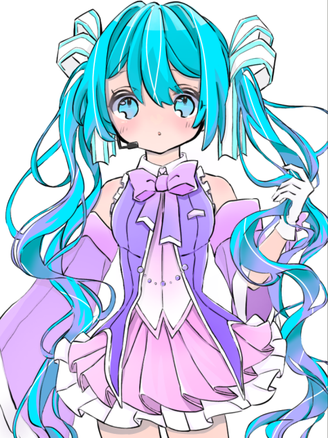 線画ミクさん