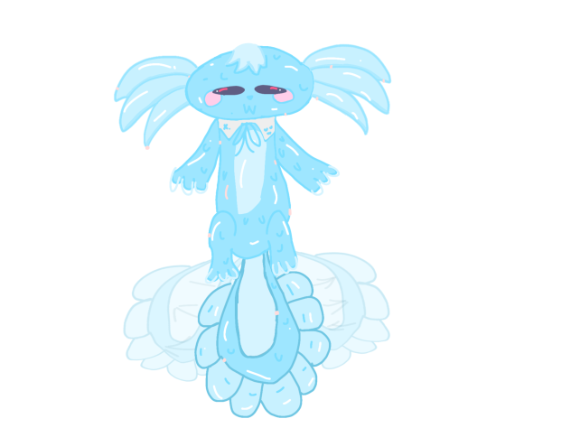 Blueberry the axolotl