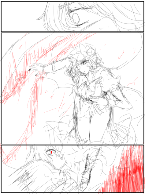 運命と時 ラフくん