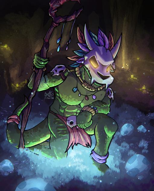 [FA] Witch Doctor in a glowing blue