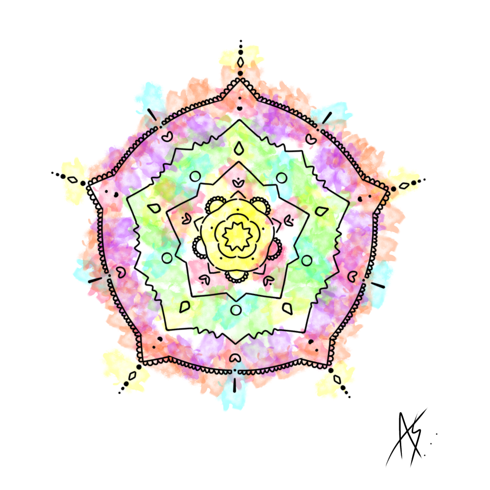 Mandala in colour - ibisPaint