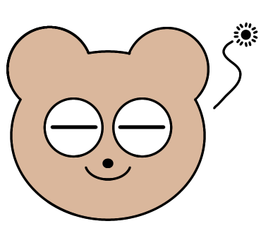 『ポワポワ』したクマを描きました