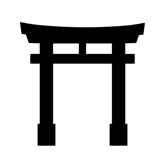 Torii gate silhouette