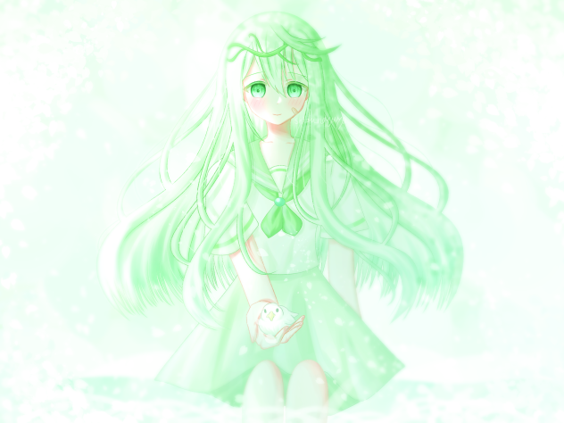 Bloom in green.