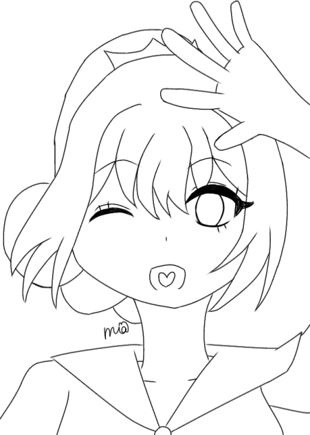 『もう少し騒ぐんだ　だから夜よ明けないで』線画