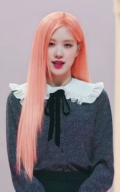 rose in light orange hair