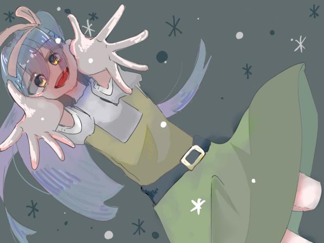 心に雪を降らせます．
