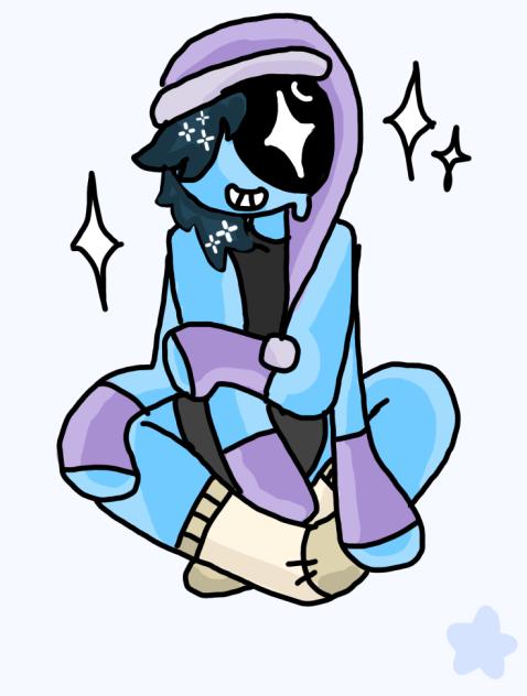 Astro took off his blanket...