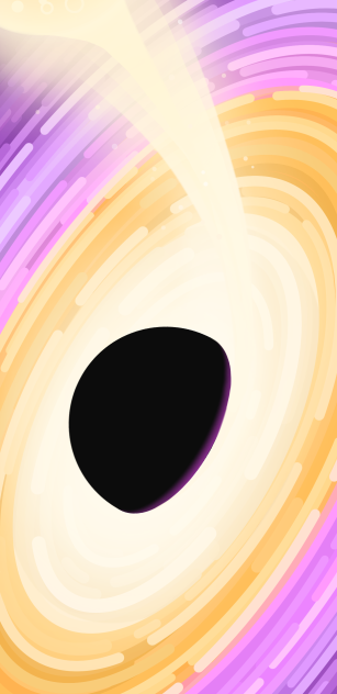 A black hole eating a star!