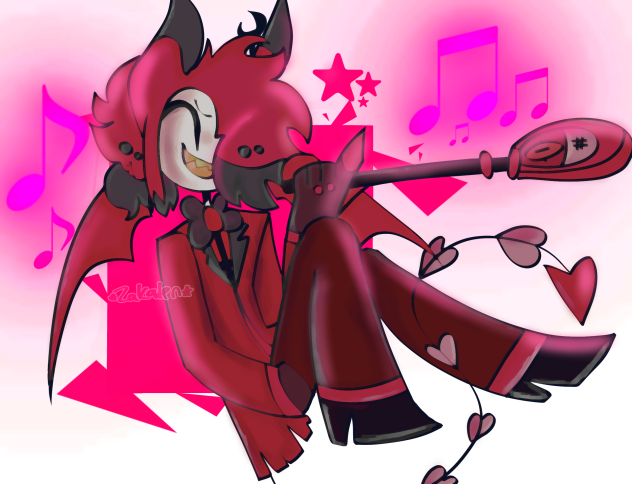 Finn in an alastor cosplay