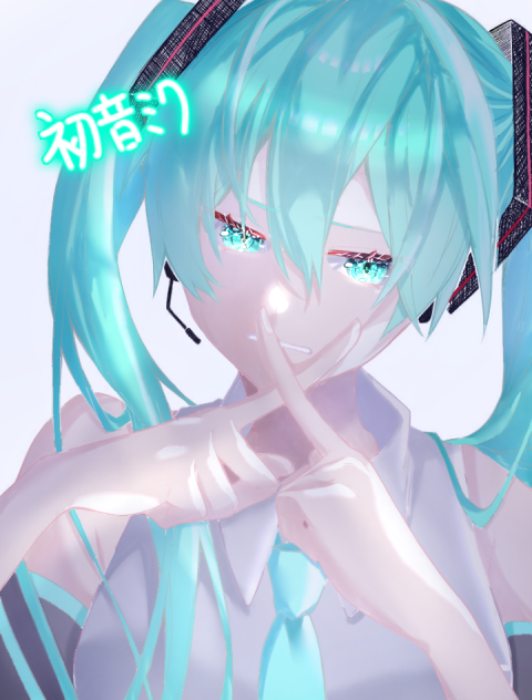 フリー線画塗ってみた【初音ミク】
