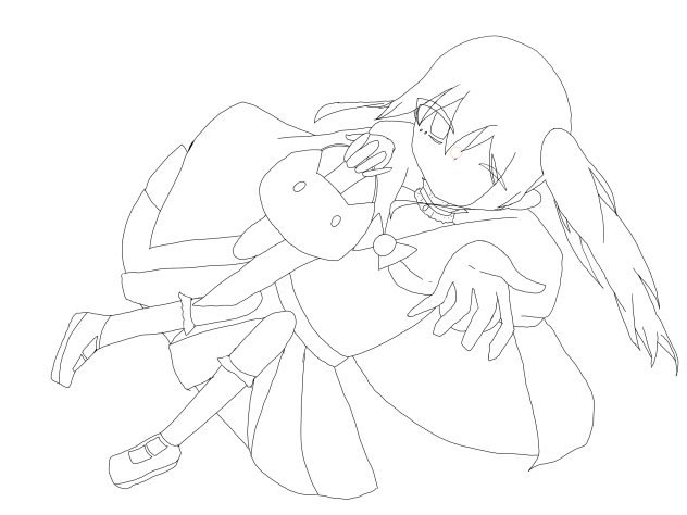 happy Halloween！！！！！線画