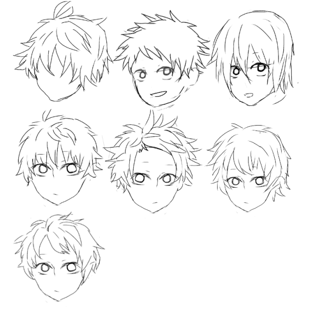 髪の毛練習 Ibispaint