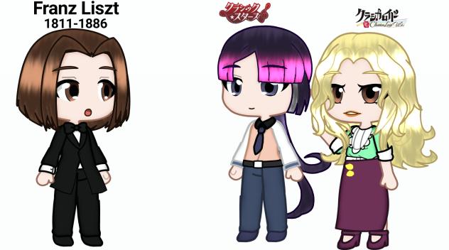 Franz Liszt meets two anime Liszts