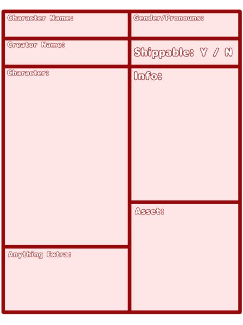 The battle for nothing Character Sheet