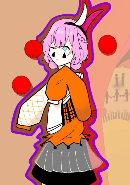 無題105　ハロウィンイラスト　〜ピエロ(Clown)〜