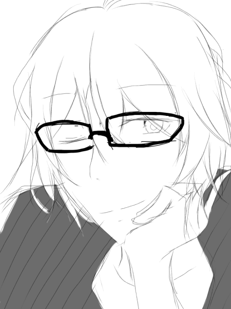 肘つき春さん