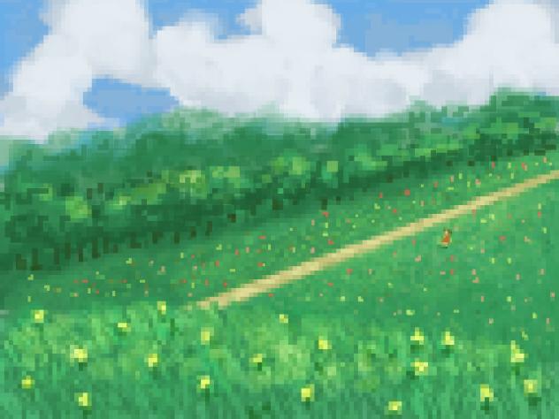 Pixelated scenery