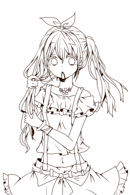 【線画】みくさんがお出掛けするようです