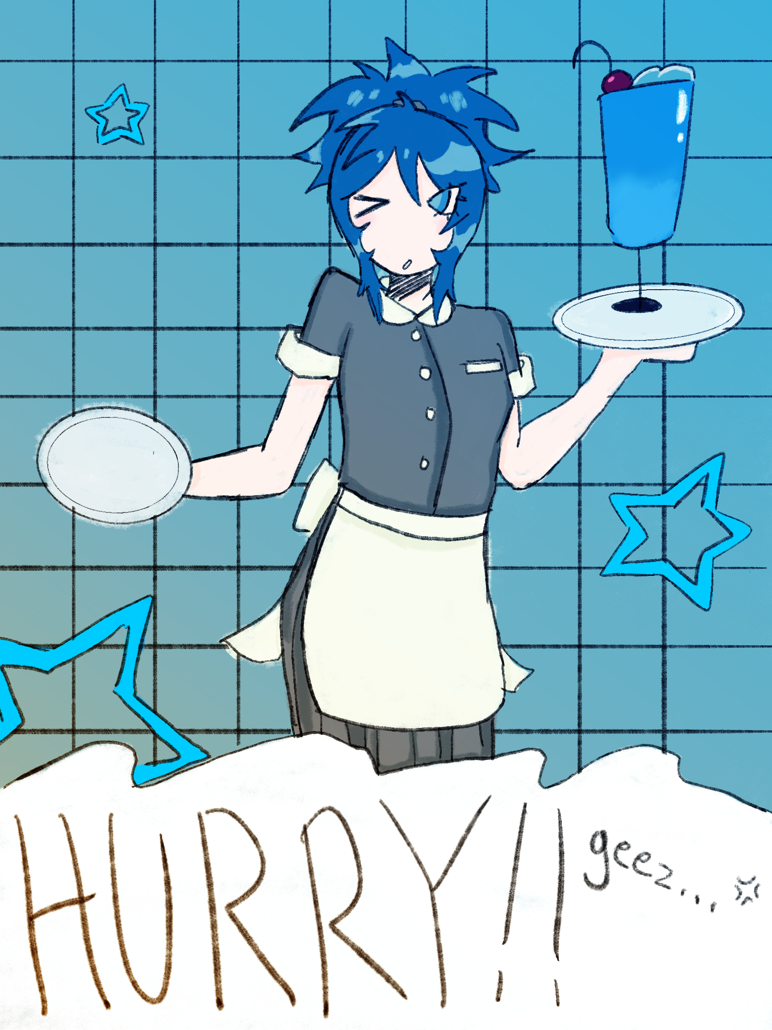 Waitress Rina - ibisPaint