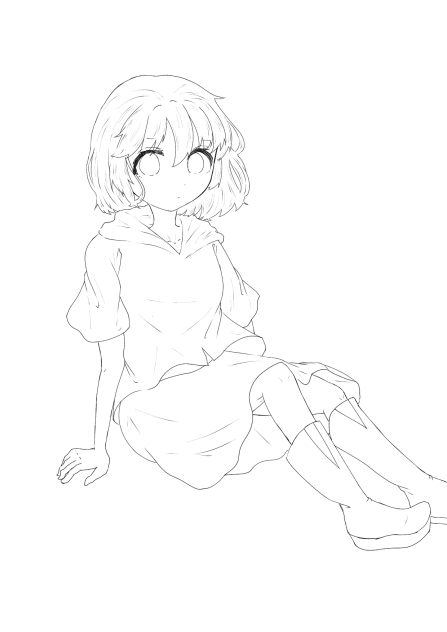 永田さんのオリキャラ　線画