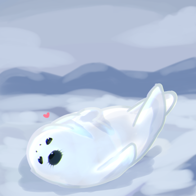 アザラシの赤ちゃん🦭🐣❤️